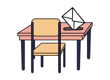 사직서를 낸 책상