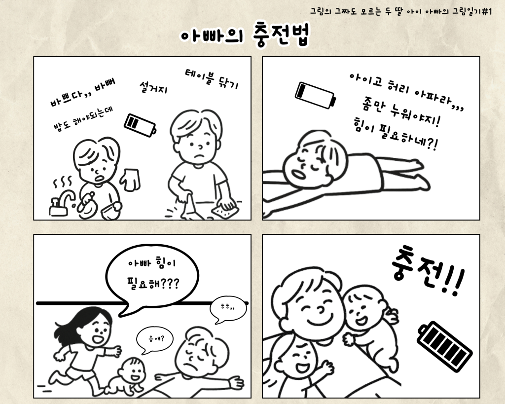 [그림의 ‘그’자도 모르는 딸 아빠의 육아일기 1, 2편]