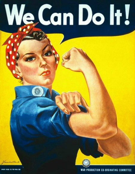 2차세계대전 당시 여성의 노동참여를 강조한 미국의 ‘We can do lt’ 포스터