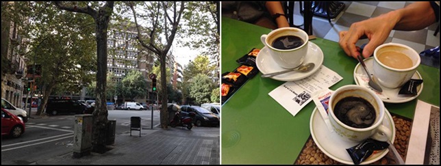 바르셀로나에서 커피를 마신다