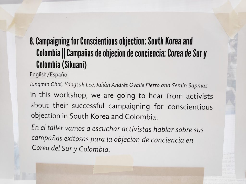병역거부 캠페인: 한국과 콜롬비아
